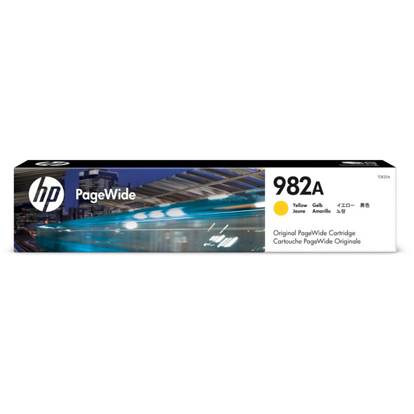 HP 982A PageWide Cartridge, Yellow (T0B25A)